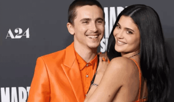 Kylie Jenner and Timothée Chalamet Twin in Bold Orange for Marty Supreme Premiere